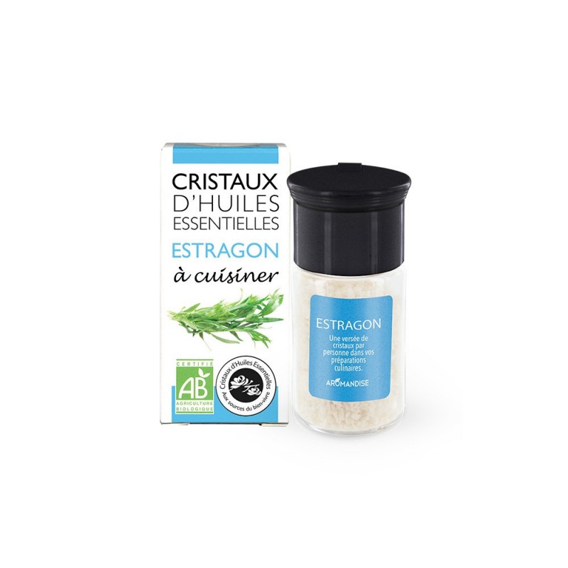 Cristaux d'huiles essentielles BIO à cuisiner, Estragon - Aromandise