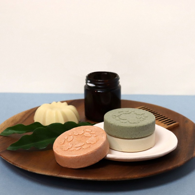 Shampoing solide pour cheveux gras - Argile verte et spiruline - 70g - Lamazuna