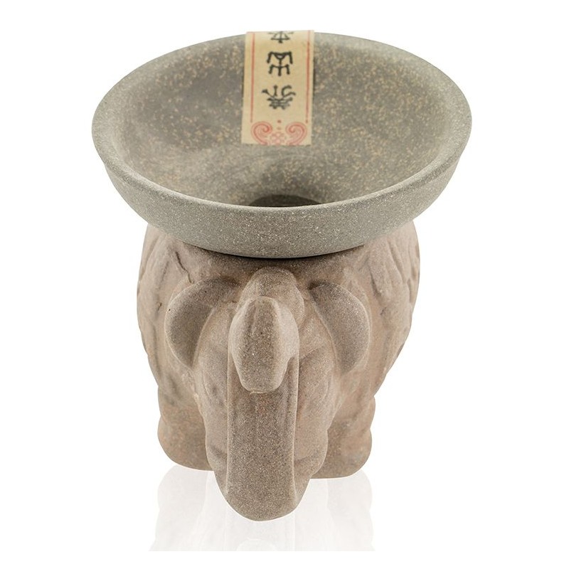 Porta-incenso in argilla "Elephant" per bastoncini e coni - Les encens du monde