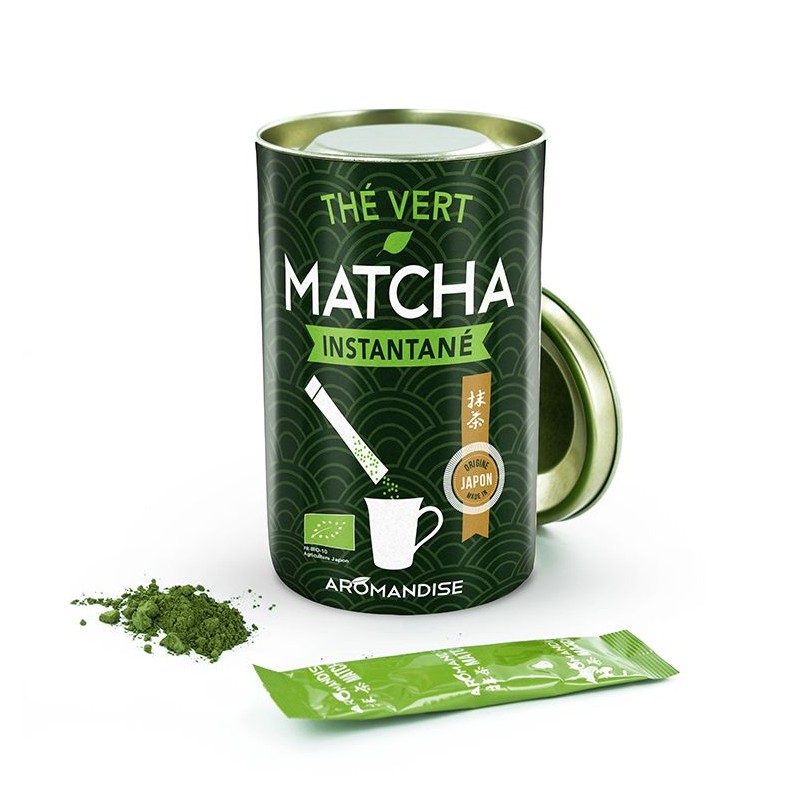 Japanischer Matcha Instant-Grüntee Sticks - 25 Stäbchen à 0,5g - Aromandise