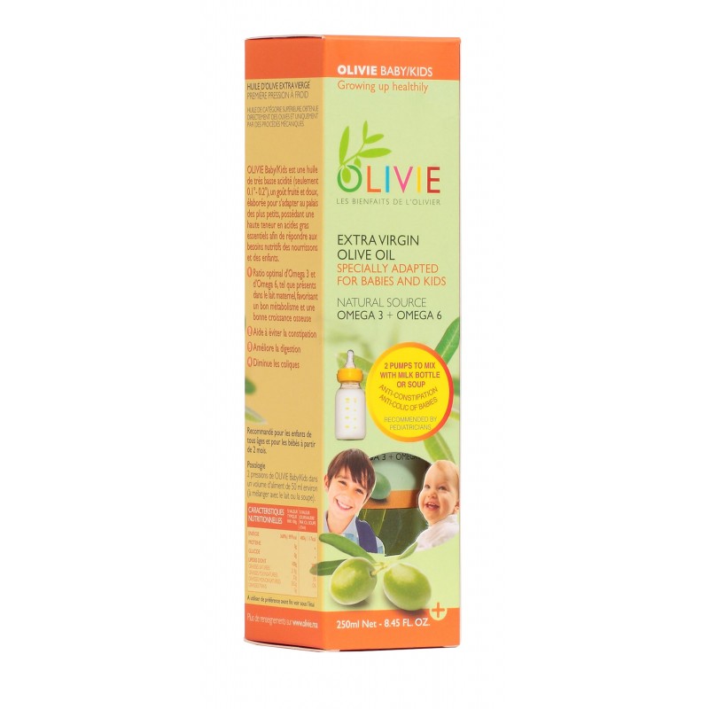 OLIVIE Baby/Kids, Natives Olivenöl extra, speziell für Babys und Kinder geeignet - 250ml - Olivie