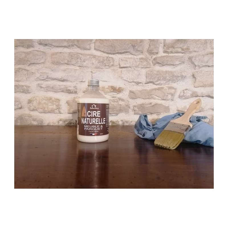 Cire naturelle liquide pour meuble et parquet - 500ml - 3 Abeilles