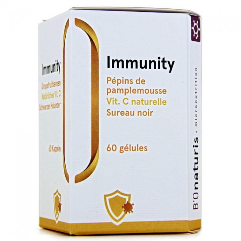Immunity - Semi di pompelmo, vitamina C e sambuco - 60 capsule - BIOnaturis