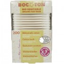 200 Bâtonnets en coton bio et équitable - boite carton (Q-Tips) - Bocoton