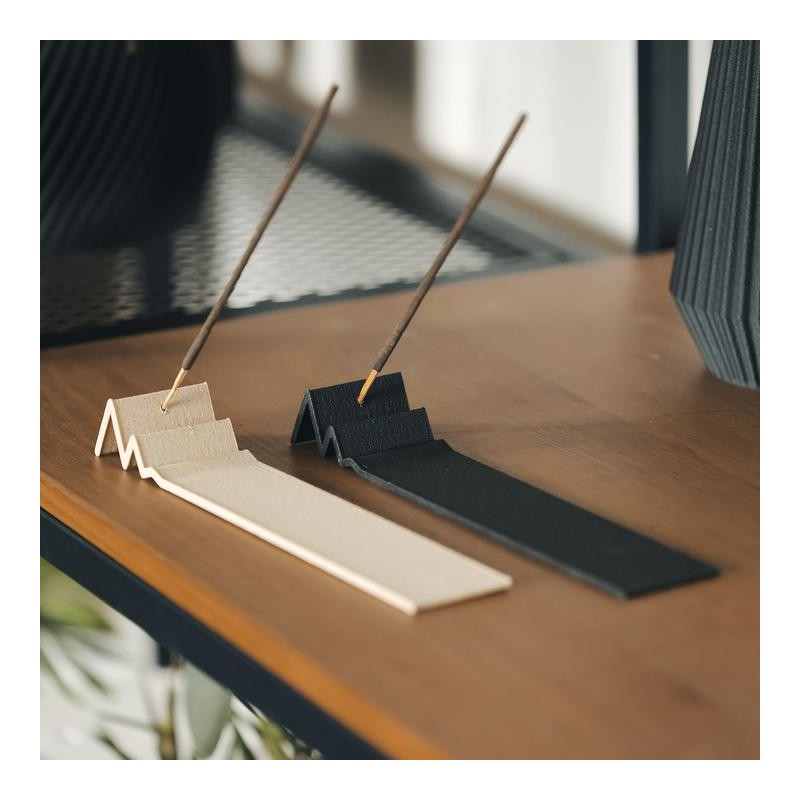 Porta incenso in legno e amido stampato in 3D - Peak, Ebano - COPO Design