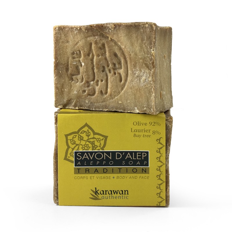 Savon d'Alep "Tradition" (8% huile de baies de laurier / 92% huile d'olive) - 200g - Karawan
