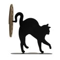 Halter für Räucherspirale aus Eisen, Schwarze Katze - Les encens du monde