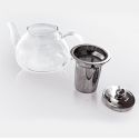 Teekanne aus Borosilikatglas mit Edelstahlfilter - 0,80 L - Aromandise
