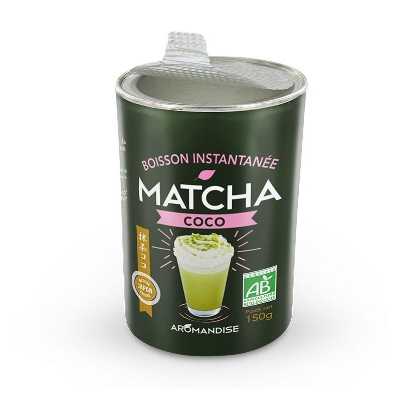 Bevanda istantanea, Matcha-cocco biologico - 100g - Aromandise