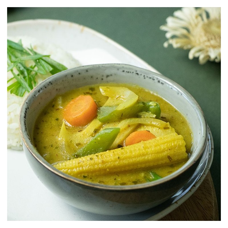 Salsa quadrata Bio, Curry Vert Thai  - 90g, 5 porzioni - Aromandise