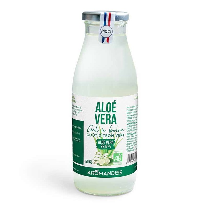 Trinkgel aus Aloe Vera und Limette - 0,5 Liter - Aromanidse