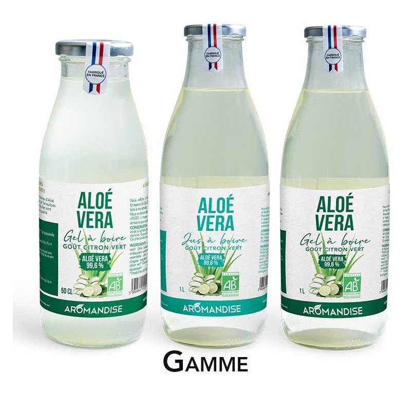 Trinkgel aus Aloe Vera und Limette - 0,5 Liter - Aromanidse