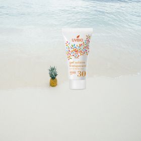 Gel solaire BIO transparent, Haute protection - Indice 30, 30ml - UVBIO