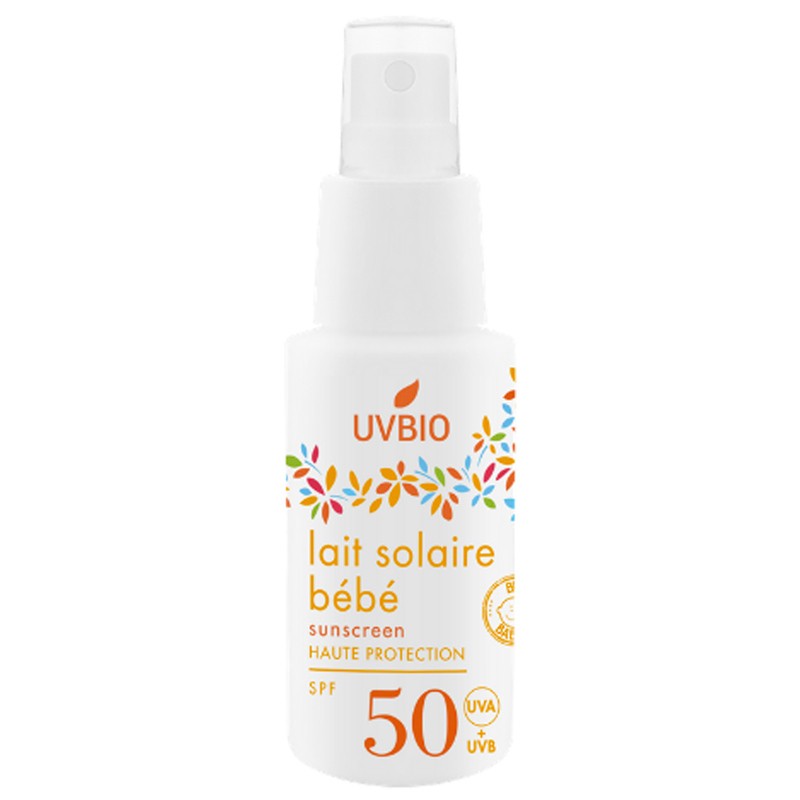BIO Baby Sonnenmilch Spray, Hoher Schutz - Lichtschutzfaktor 50, 50ml - UVBIO