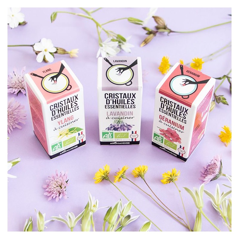 Cristalli di olio essenziale biologico per cucinare, Ylang - 10g - Aromandise