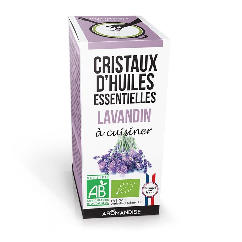 Cristaux d'huiles essentielles BIO à cuisiner, Lavandin - 10g - Aromandise