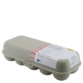 Boîte à œufs en bioplastique robuste, beige - 10 œufs - Ah Table
