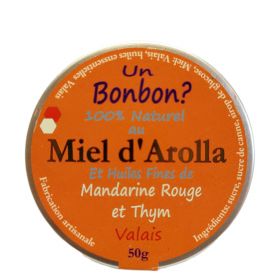Bonbons au miel du Valais - Mandarine rouge et thym - 50g - Les miels de Laure