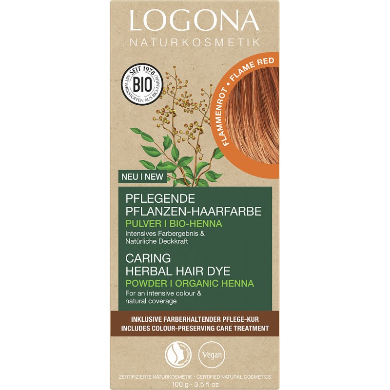 Colorante vegetale organico in polvere BIO 030 - Rosso - 2x50g - Logona