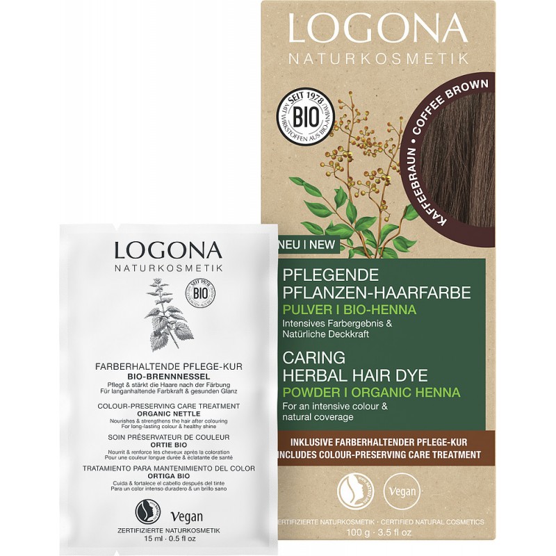 Colorante vegetale organico in polvere BIO 090 - Moca - 2x50g - Logona