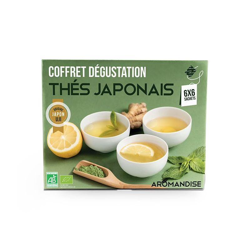 Coffret de dégustation de thés japonais en sachets - 6x 6sachets - Aromandise