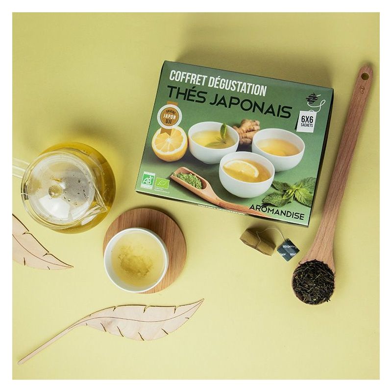 Coffret de dégustation de thés japonais en sachets - 6x 6sachets - Aromandise
