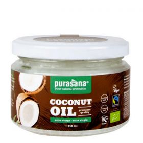Huile de coco, Extra vierge, équitable & Bio - 250ml - Purasana