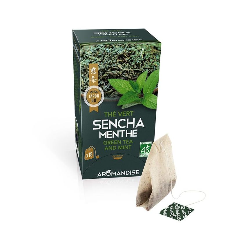 UJI Sencha Tè verde e menta - 18 bustine - Aromandise