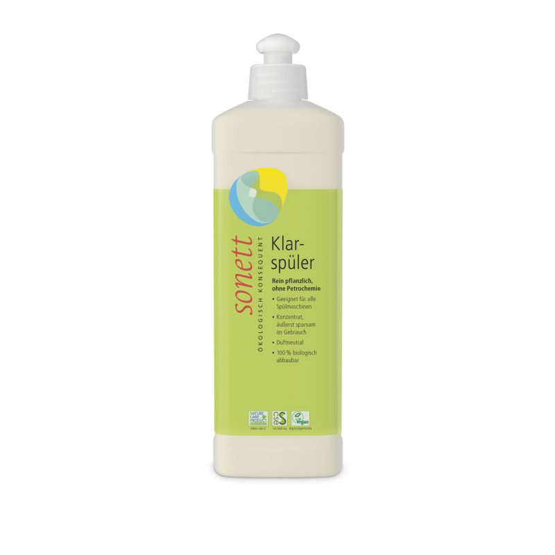 Liquide de rinçage lave-vaisselle - Sans Parfum & 100% biodégradable - 500ml - Sonett