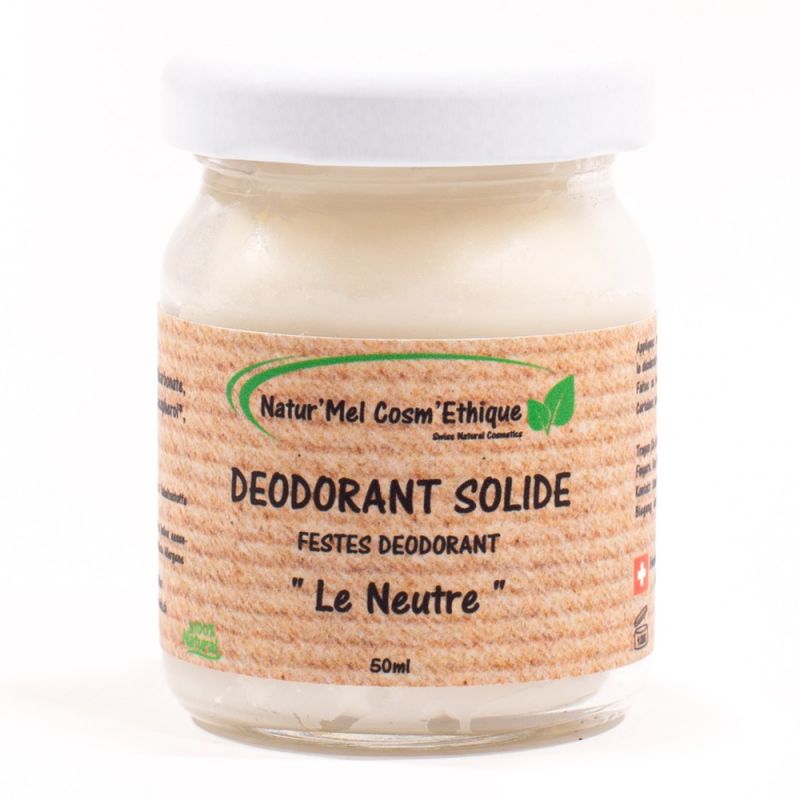 Déodorant crème Suisse & BIO, Le Neutre (sans huiles essentielles) - 50ml - Natur'Mel Cosm'Ethique