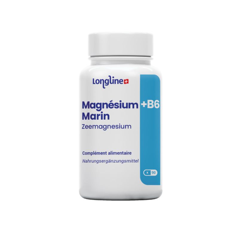 Magnésium marin + Vitamine B6 - 90 gélules - Longline