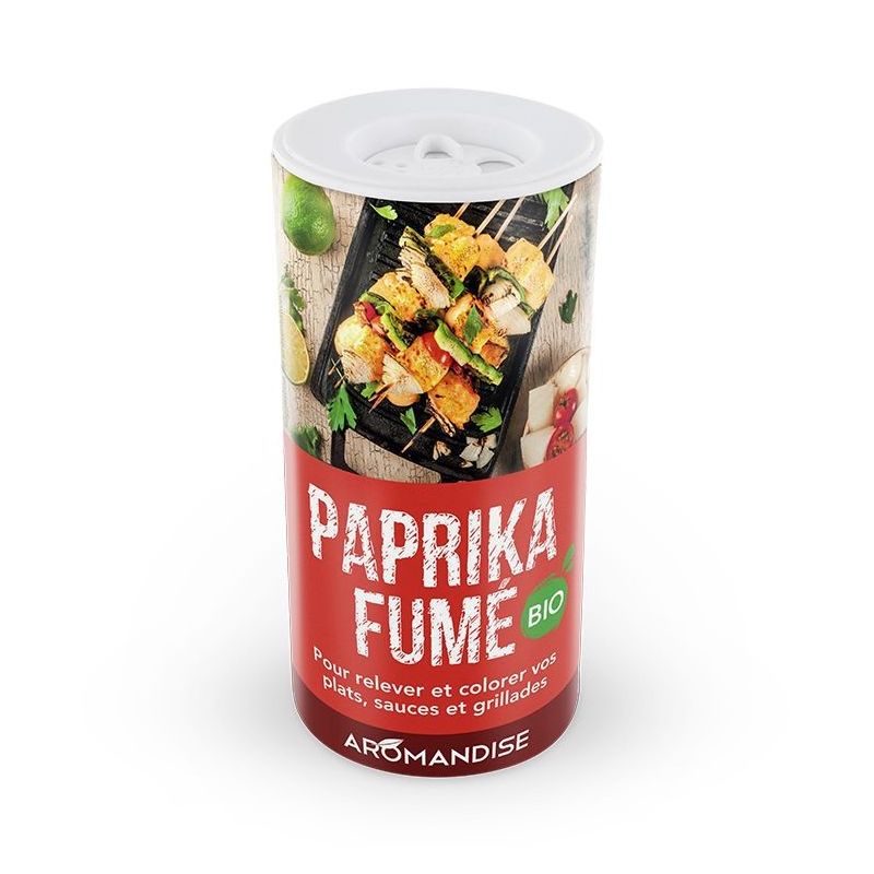 Geräucherter Paprika BIO, für Grilladen, Marinaden ... - 60g - Aromandise