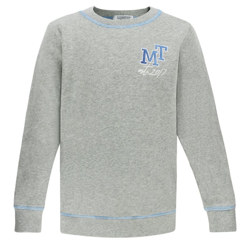 Nachhaltiger Pullover für Kinder "MT" Grau (hergestellt in Portugal) - 4 Größen, 2 bis 9 Jahre - MilliTomm