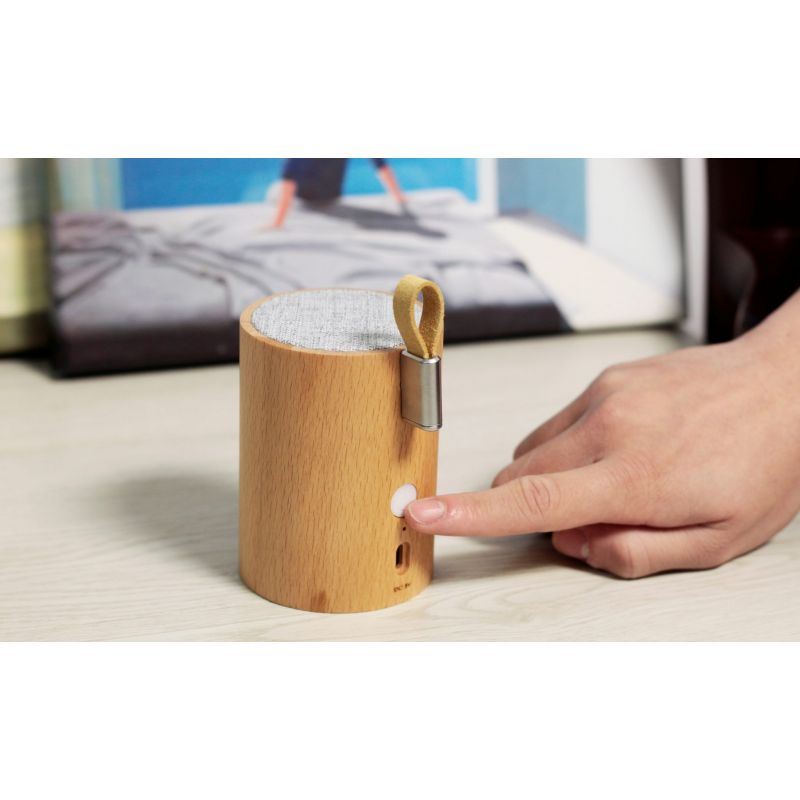 Altoparlante Bluetooth Drum + Lampada di bambù - Gingko Design