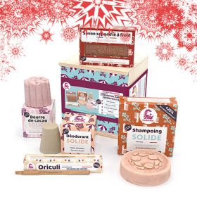 Coffret cadeaux Zéro déchets: L'Essentiel sans essentielle - 4pcs + Coffret en bois - Lamazuna