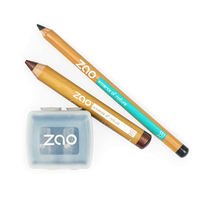 Taille-crayons les 2 tailles de crayon de maquillage Zao, N°761 - Zao