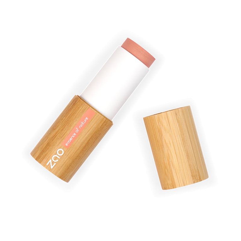 Blush stick (fard) - 100% naturale, biologico e vegano - N°843, Corallo iridescente - Zao