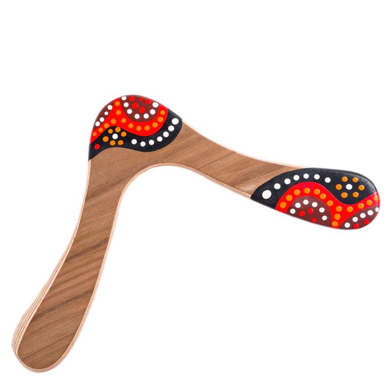Handgefertigter Bumerang aus Holz für Erwachsene, Waak - 28cm - Wallaby Boomerangs