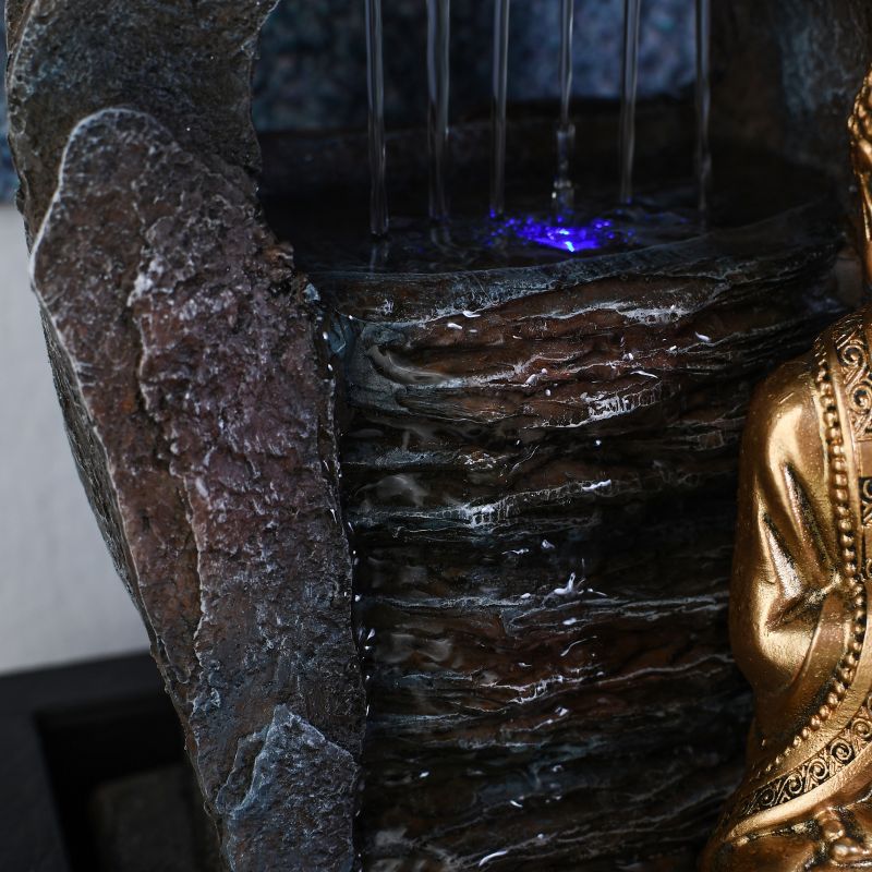 Fontana da interno - "Zen Dao" (con Buddha e illuminazione a LED) - Zen'Light