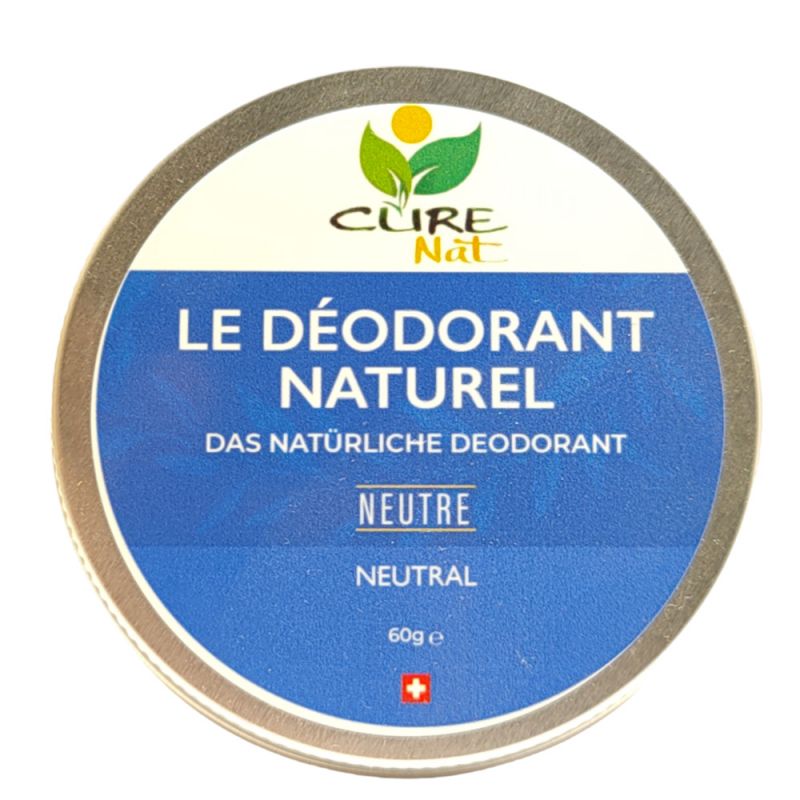 Deodorante biologico in crema con bicarbonato, Neutro, senza profumo - 60g - Curenat