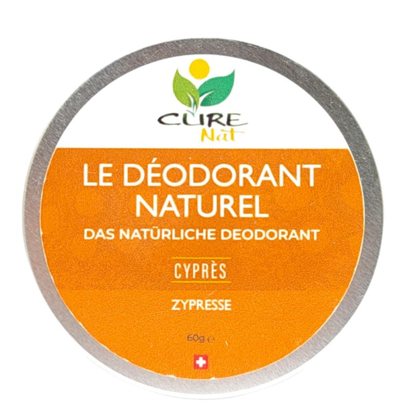 Bio-Creme Deodorant mit Bikarbonat, Zypressen - 60g - Curenat