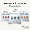Dentifrice solide Suisse à la Menthe Bio, MOD, MOD fluor - 62 pastilles - Waya Cosmetics