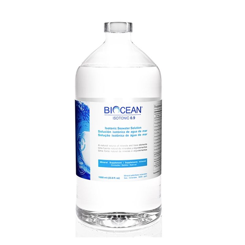 Isotonische Meerwasserlösung, Gleichgewicht, Hydratation & Zellernährung - 1-Liter-Flasche - Biocean
