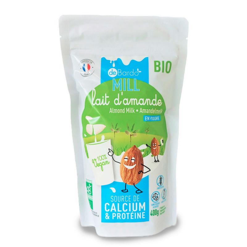Bio Pflanzenmilchpulver - VEGI'DRINK, Mandel mit Korallenkalzium - 400g - De Bardo