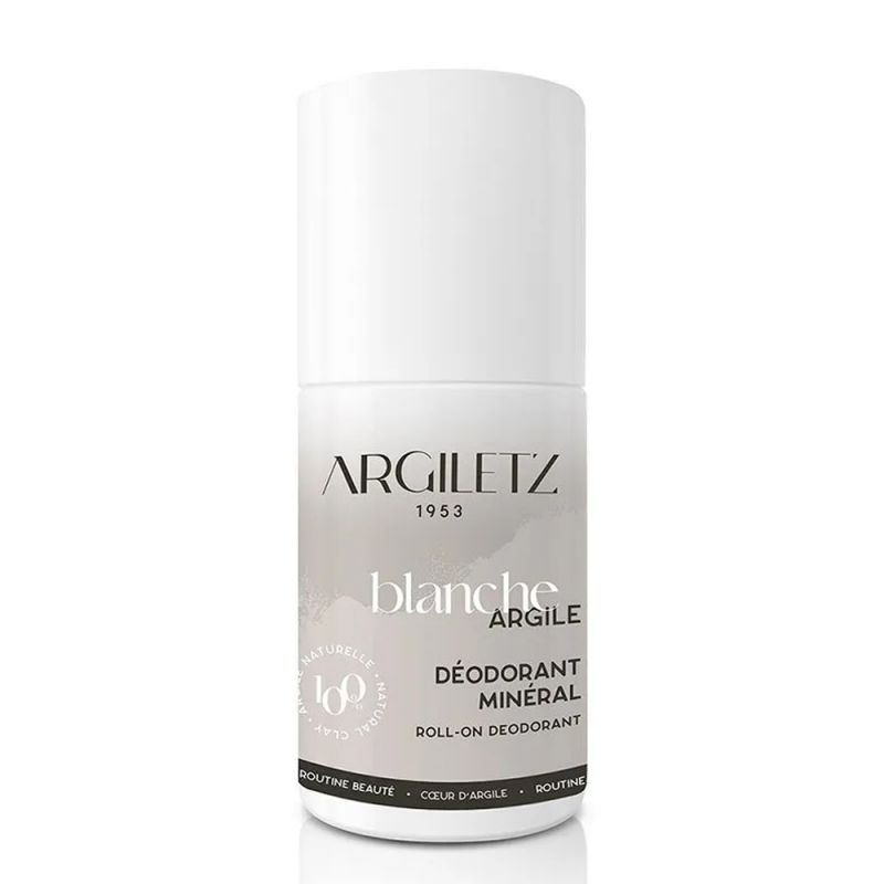 Deodorante roll-on all'argilla bianca e calendula, 100% naturale - 50 ml - Argiletz