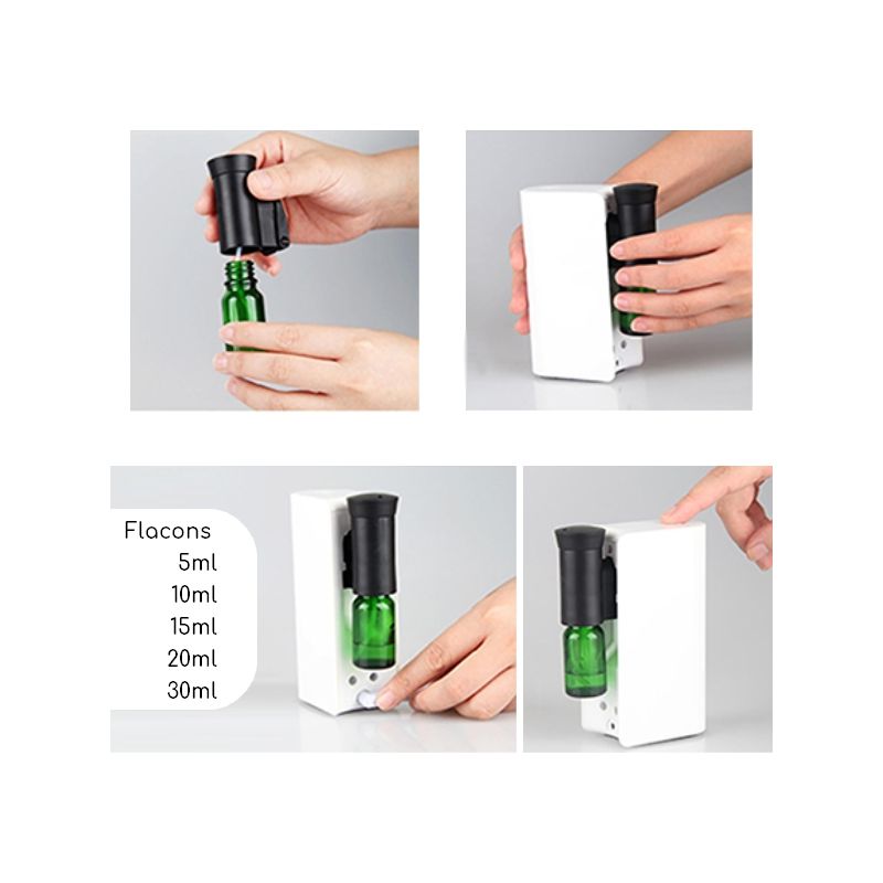 Diffuseur huiles essentielles par nébulisation en direct, MOBYSENS Noir - ZEN'Arôme