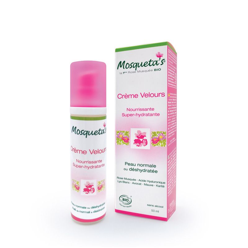 Crème Velours Super Hydratante à la Rose Musquée Bio - Mosqueta's - 50ml