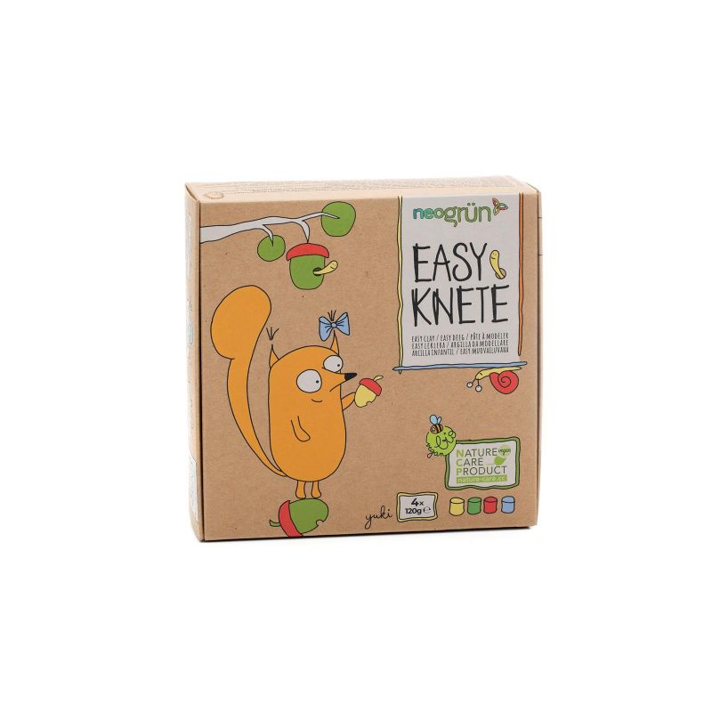 Pâte à modeler pour enfants, douce et facile à modeler - Écologique & sûre ! - Pack "YUKI", 4x120g - neogrün
