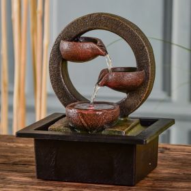 Fontana da interno in ceramica Zen serbatoio di pesce in vetro