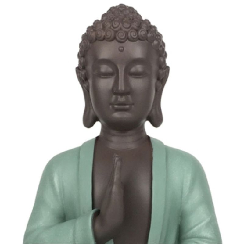 Statuette - "Bodhi Vert", ein Buddha in Meditationshaltung - 20 cm hoch - Zen'Light